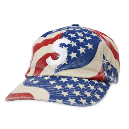 Supreme Pigment Coated S Logo 6-Panel (FLAG)