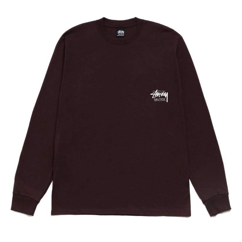 Stussy L/S Tee Bangkok (CHOCOLATE)