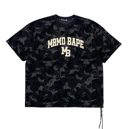 BAPE x MMJ Skull Camo College Relaxed fit Tee (BLACK)