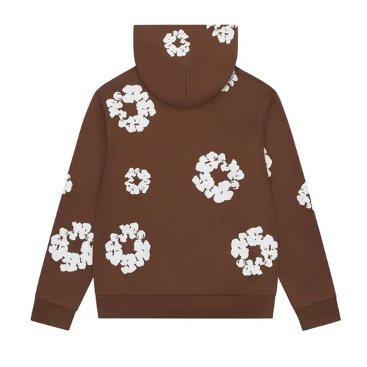 Denim Tears Cotton Wreath Zip Up Hoodie (BROWN)