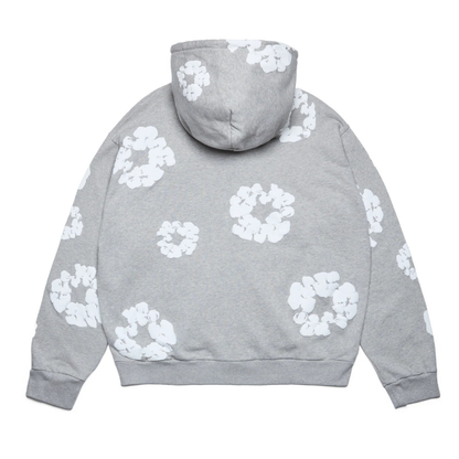 Denim Tears Cotton Wreath Zip Up Hoodie (GREY)