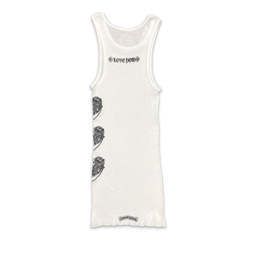 Chrome Hearts Love You Rib Tank (WHITE/BLACK)
