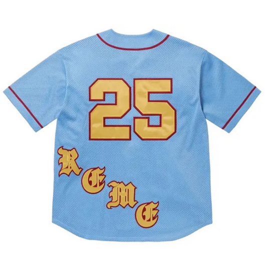 Supreme Old English Baseball Jersey (LIGHT BLUE)