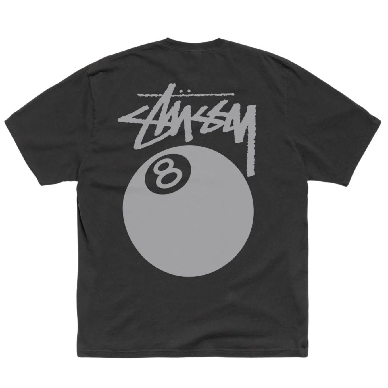 Stussy Tee 8-Ball Pigment Dyed (FADED BLACK)