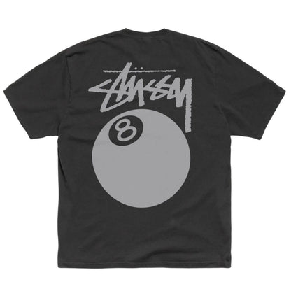 Stussy Tee 8-Ball Pigment Dyed (FADED BLACK)