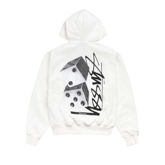 Stussy Zip Hoodie Tall Dice (OFF WHITE)