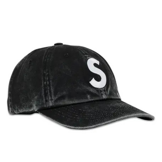 Supreme Pigment Coated S Logo 6-Panel (BLACK)
