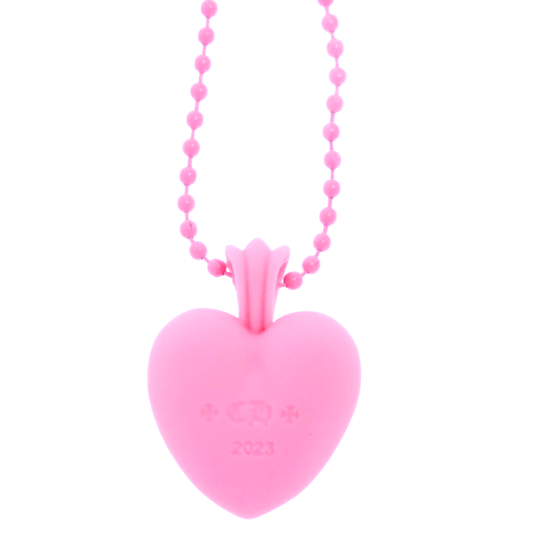 Chrome Hearts Silicone Rubber Heart Necklace (PINK)