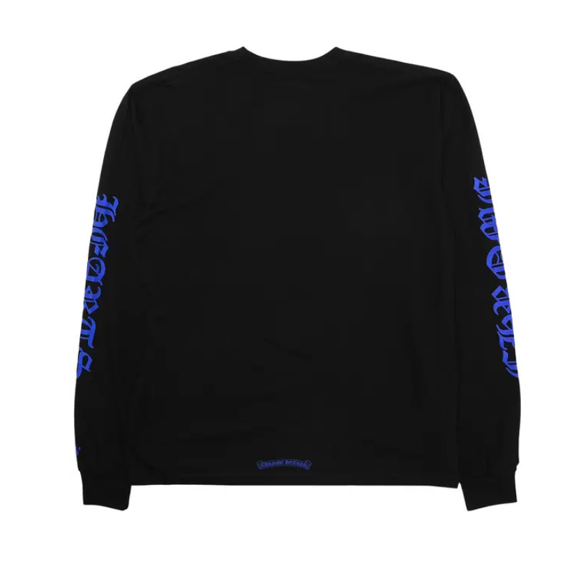 Chrome Hearts Neck Logo L/S T-Shirt (BLACK/BLUE)