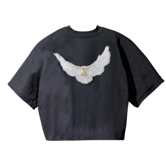 Yeezy x Gap 78 CROP DOVE No Seam Tee (BLACK)
