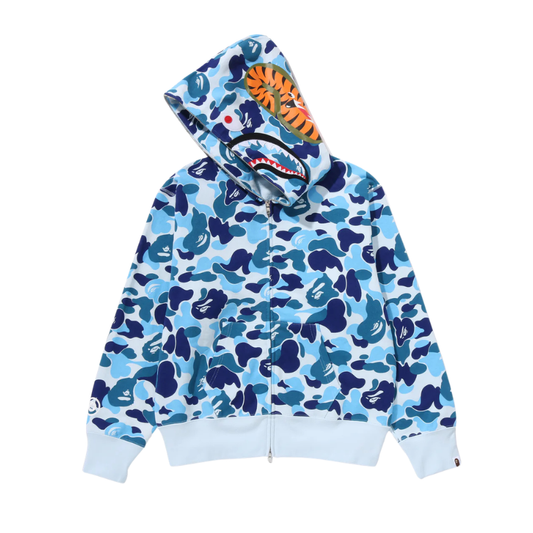 BAPE ABC Camo Shark Full Zip Hoodie (BLUE) LADIES