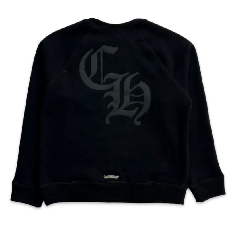 Chrome Hearts Triple Cross Nylon CH Logo 7/11 Crewneck Sweatshirt (BLACK)