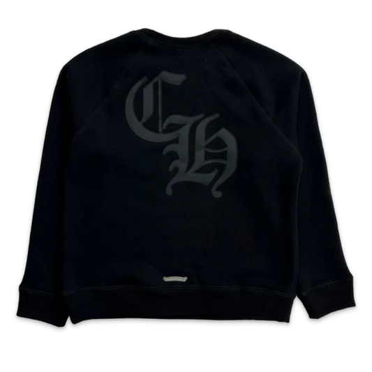 Chrome Hearts Triple Cross Nylon CH Logo 7/11 Crewneck Sweatshirt (BLACK)