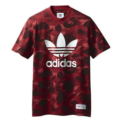 BAPE X adidas adicolor T恤（原色红）