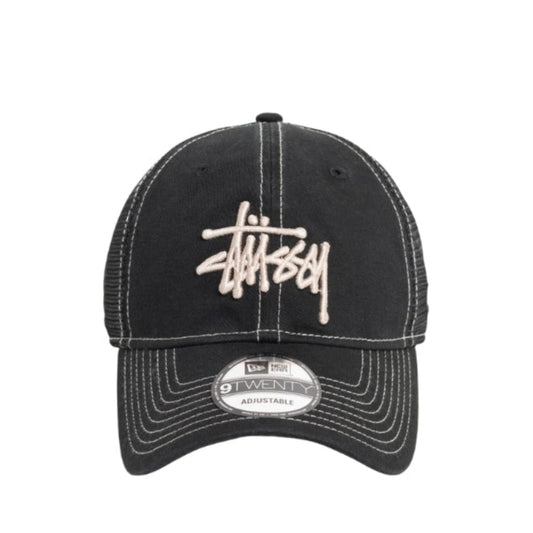 Stussy X New Era 9twenty Washed Basic Trucker (BLACK)