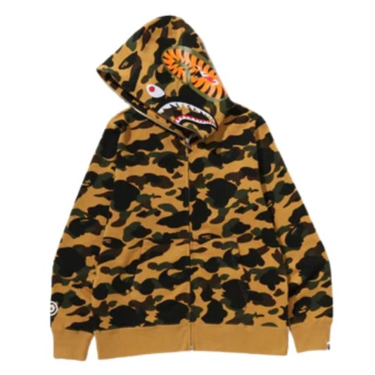 BAPE 1st Camo Shark Full Zip Hoodie (YELLOW)