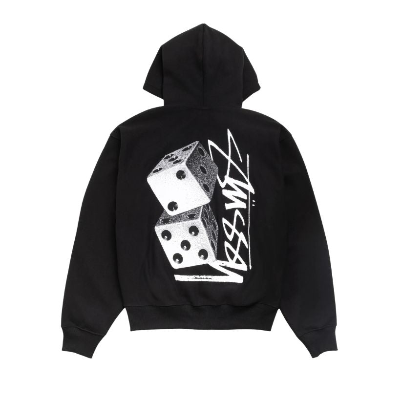 Stussy Zip Hoodie Tall Dice (BLACK)