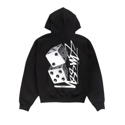 Stussy Zip Hoodie Tall Dice (BLACK)