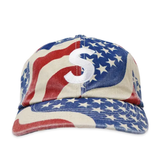 Supreme Pigment Coated S Logo 6-Panel (FLAG)