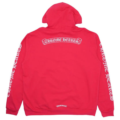 Chrome Hearts Script Logo Red Hoodie (RED/WHITE)