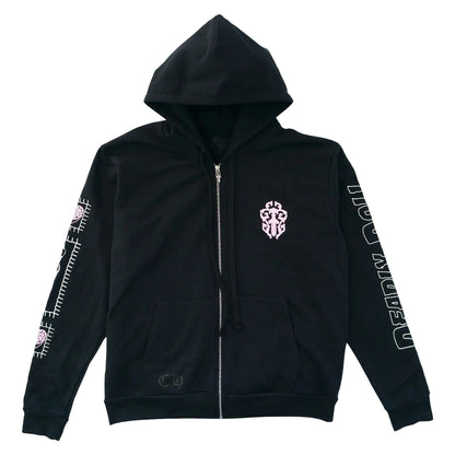 Chrome Hearts X Deadly Doll Horseshoe Zip Up Hoodie (BLACK)