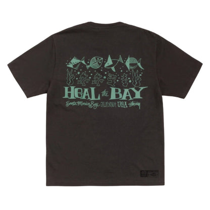 Stussy Tee Heal The Bay 40 Pigment Dyed (BLACK)