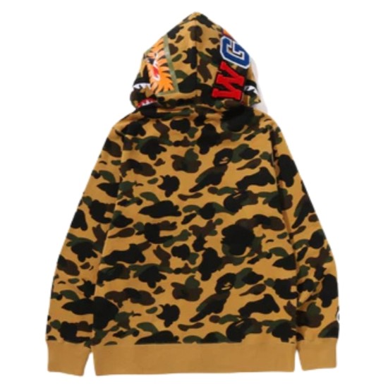 BAPE 1st Camo Shark Full Zip Hoodie (YELLOW)