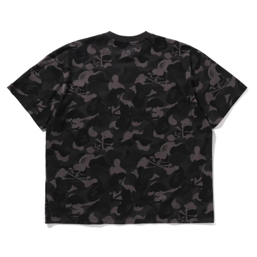 BAPE x MMJ Skull Camo College Relaxed fit Tee (BLACK)