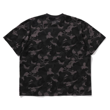 BAPE x MMJ Skull Camo College Relaxed fit Tee (BLACK)