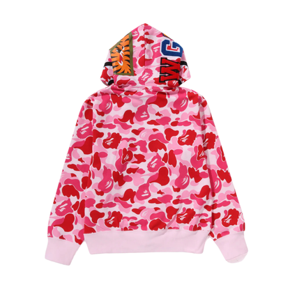 BAPE ABC Camo Shark Full Zip Hoodie (PINK) LADIES