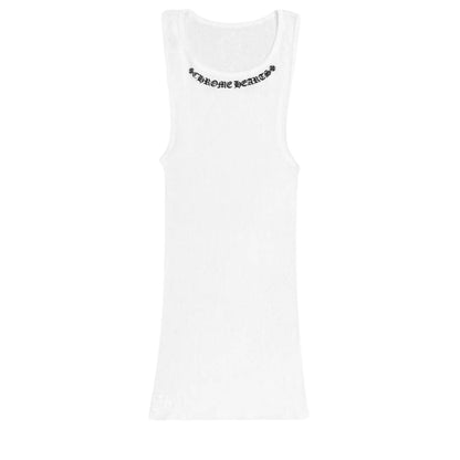 Chrome Hearts Neck Logo Tank Top (WHITE)