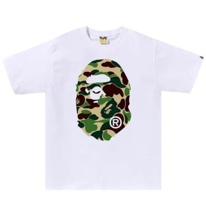 BAPE ABC Camo Big Ape Head Tee (WHITE/GREEN)
