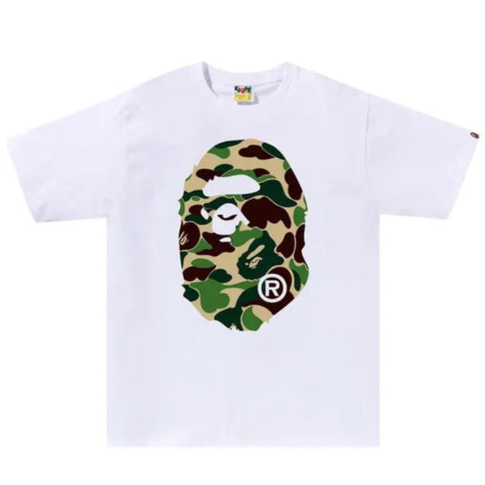 BAPE ABC Camo Big Ape Head Tee (WHITE/GREEN)