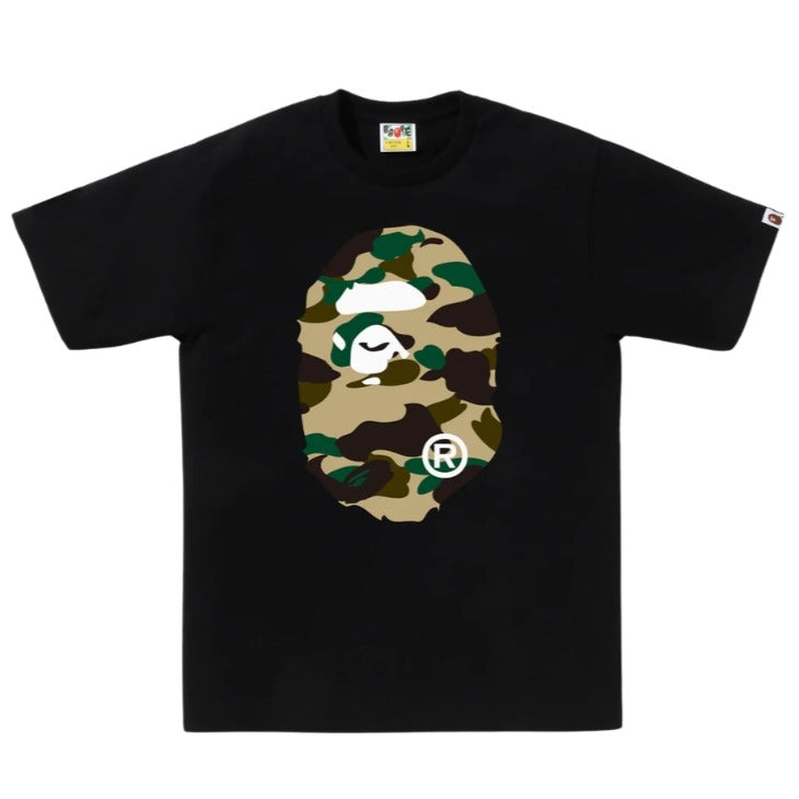 BAPE 1st Camo Big Ape Head Tee (BLACK/YELLOW)