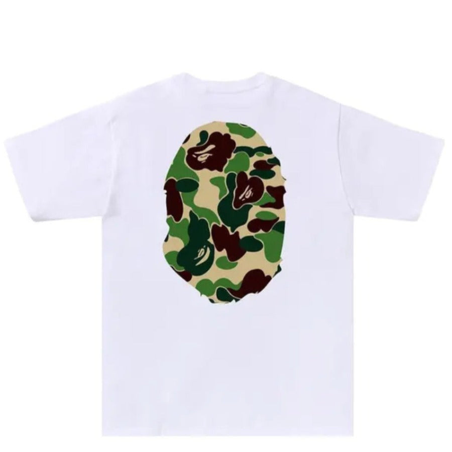 BAPE ABC Camo Big Ape Head Tee (WHITE/GREEN)