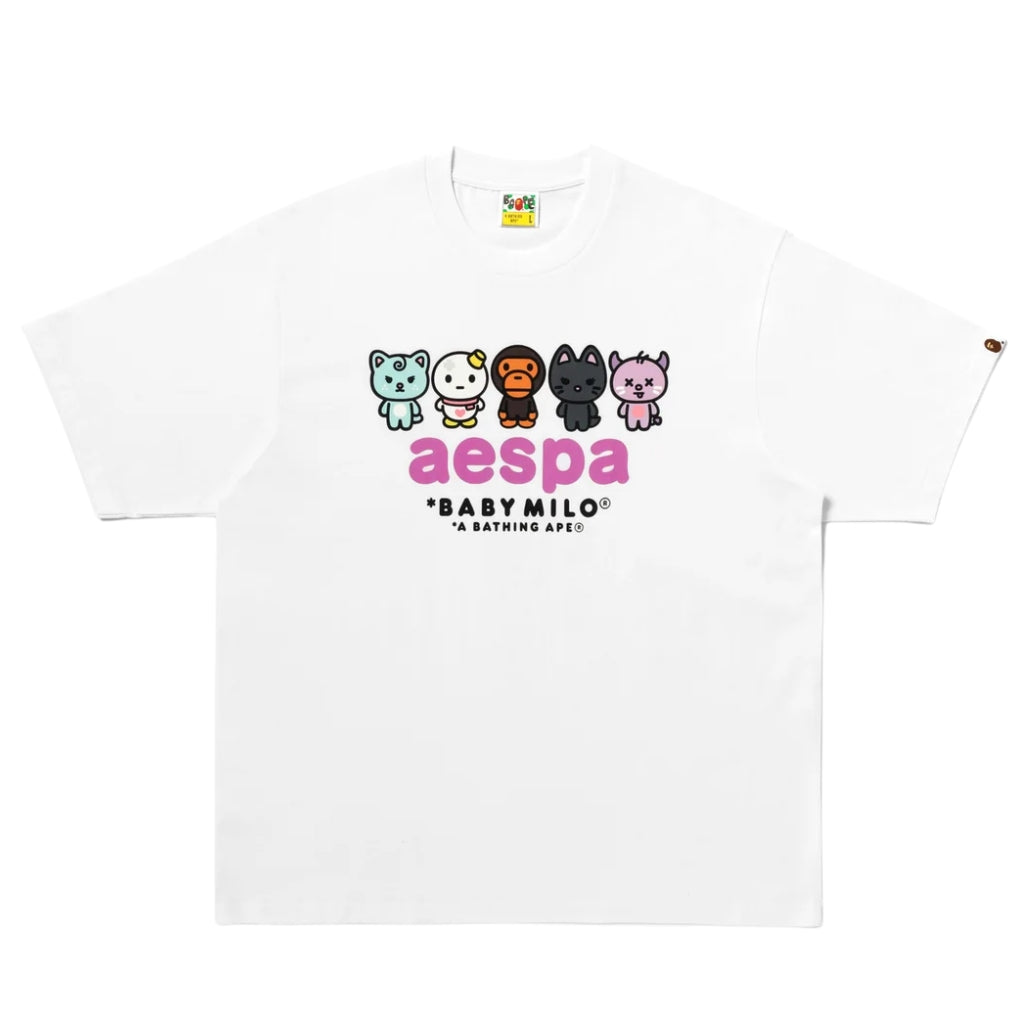 BAPE X aespa Baby Milo Relaxed Fit Tee (WHITE)