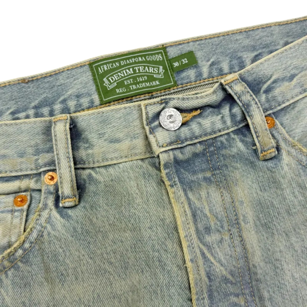Denim Tears Straight Cotton Wreath Denim Pant (DIRTY WASH)