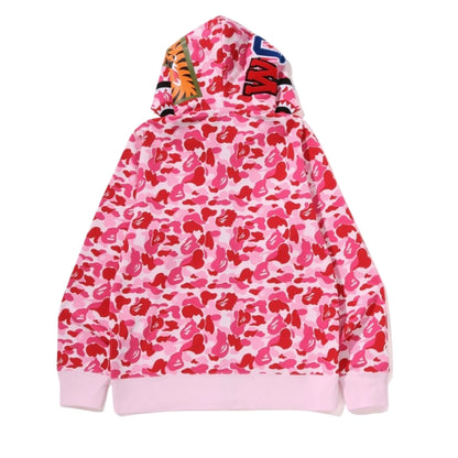 BAPE ABC Camo Double Shark Full Zip Hoodie (PINK)