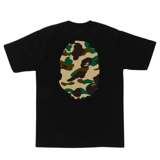 เสื้อยืด BAPE 1st Camo Big Ape Head (สีดำ/เหลือง)