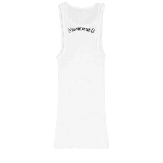 Chrome Hearts Neck Logo Tank Top (WHITE)