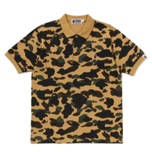 BAPE 1st Camo One Point Regular Fit Polo Shirt (YELLOW)