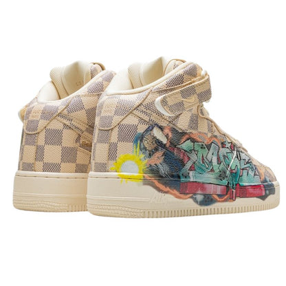 Nike Air Force 1 Mid  X Louis Vuitton Low By Virgil Abloh (GRAFFITI)