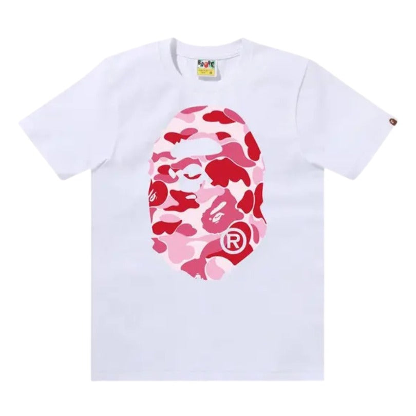 BAPE ABC Camo Big Ape Head Tee (WHITE/PINK)