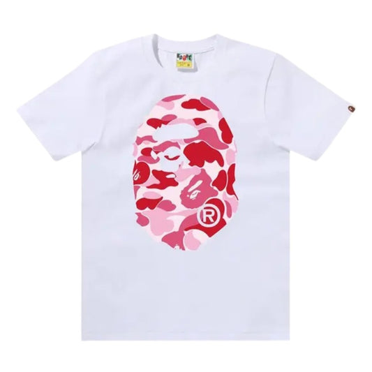 BAPE ABC Camo Big Ape Head Tee (WHITE/PINK)