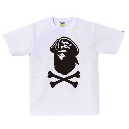 BAPE Ape Crossbone College Tee (WHITE)