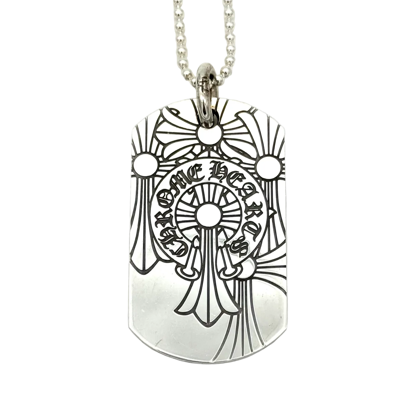 Chrome Hearts Large Dog Tag God Bless The World