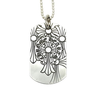 Chrome Hearts Large Dog Tag God Bless The World