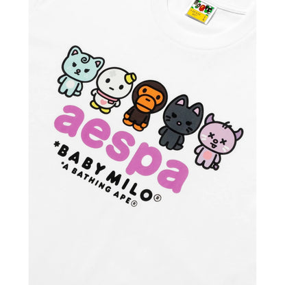 BAPE X aespa Baby Milo Relaxed Fit Tee (WHITE)