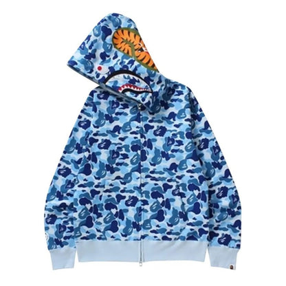 BAPE ABC Camo Shark Full Zip Hoodie (BLUE)