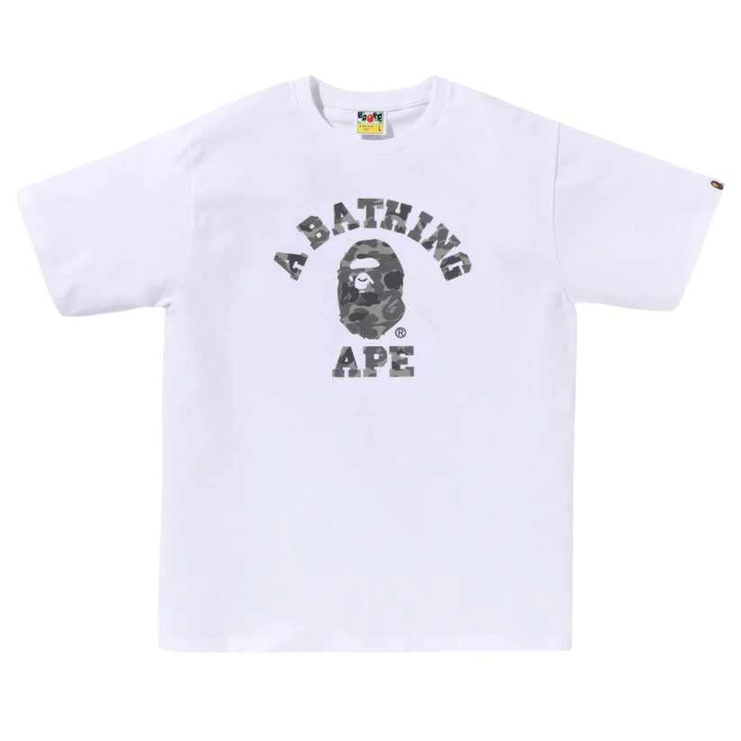 BAPE ABC Camo Reflective on College Tee (WHITE)